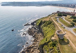 Vista aérea del cerro de Santa Catalina.