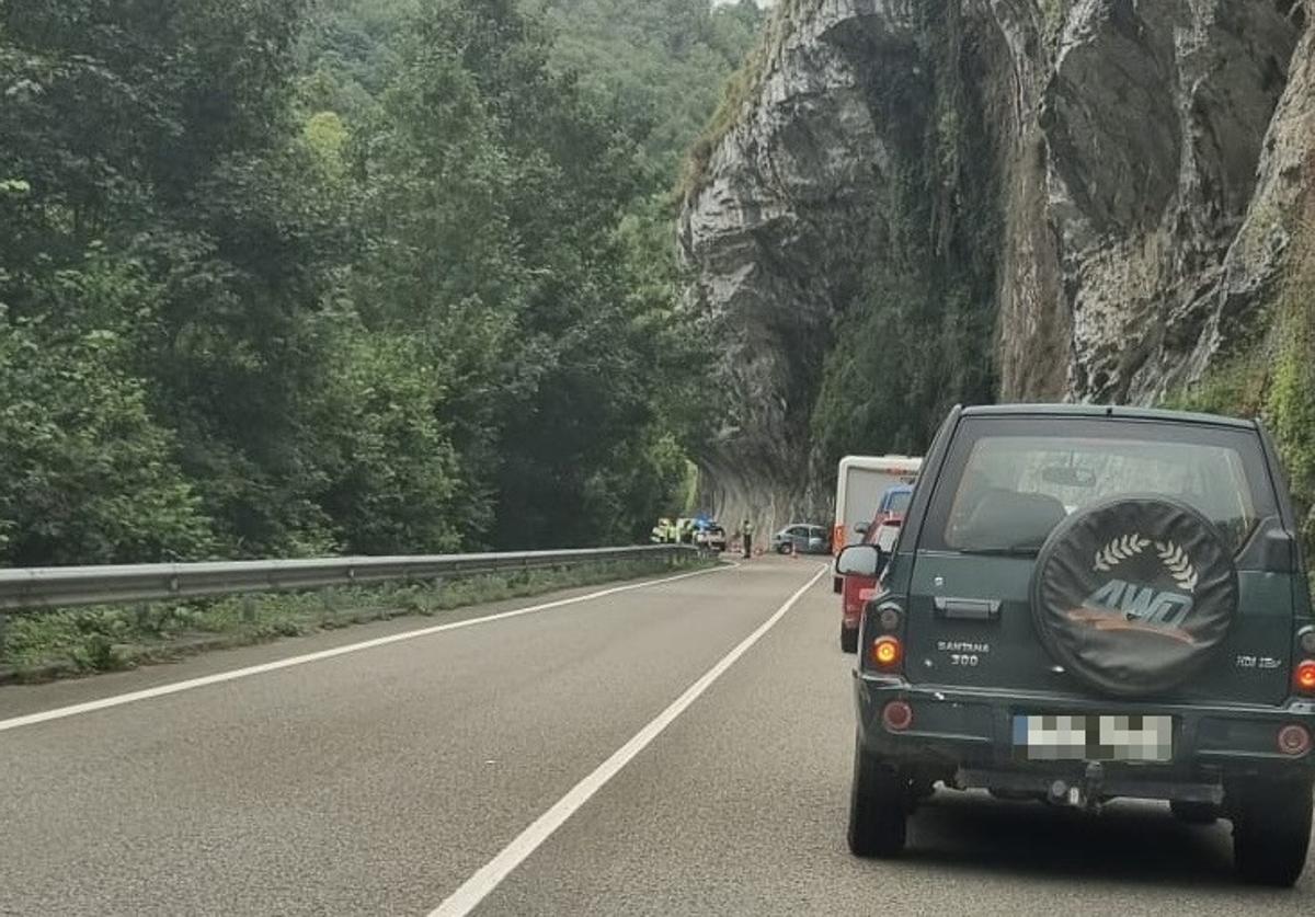 Fallece un hombre tras salirse de la vía y chocar contra una roca en Sobrescobio