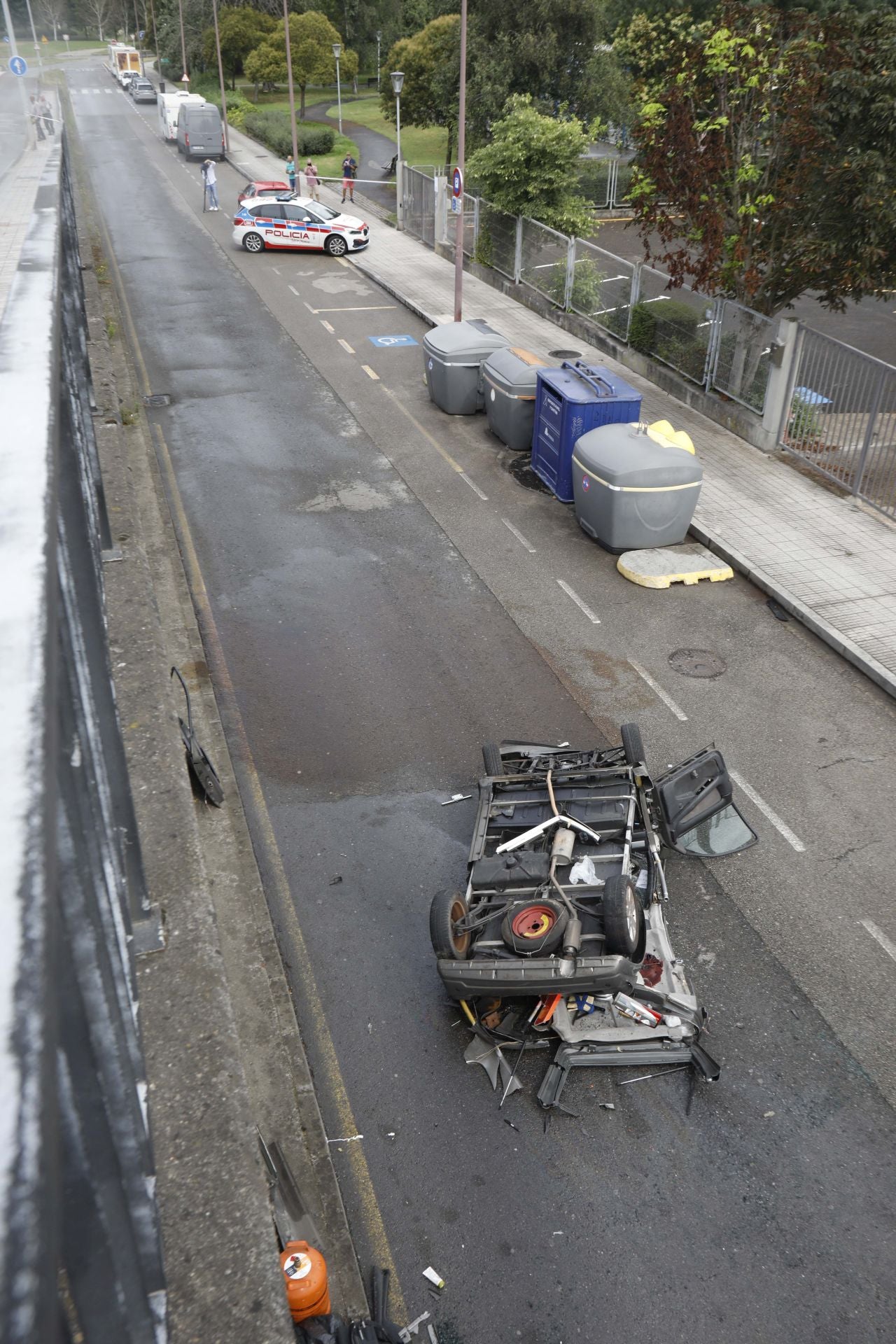 Las imágenes del trágico accidente en la Sierra del Sueve en Gijón