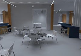 Una infografía muestra del diseño de la reforma del centro social