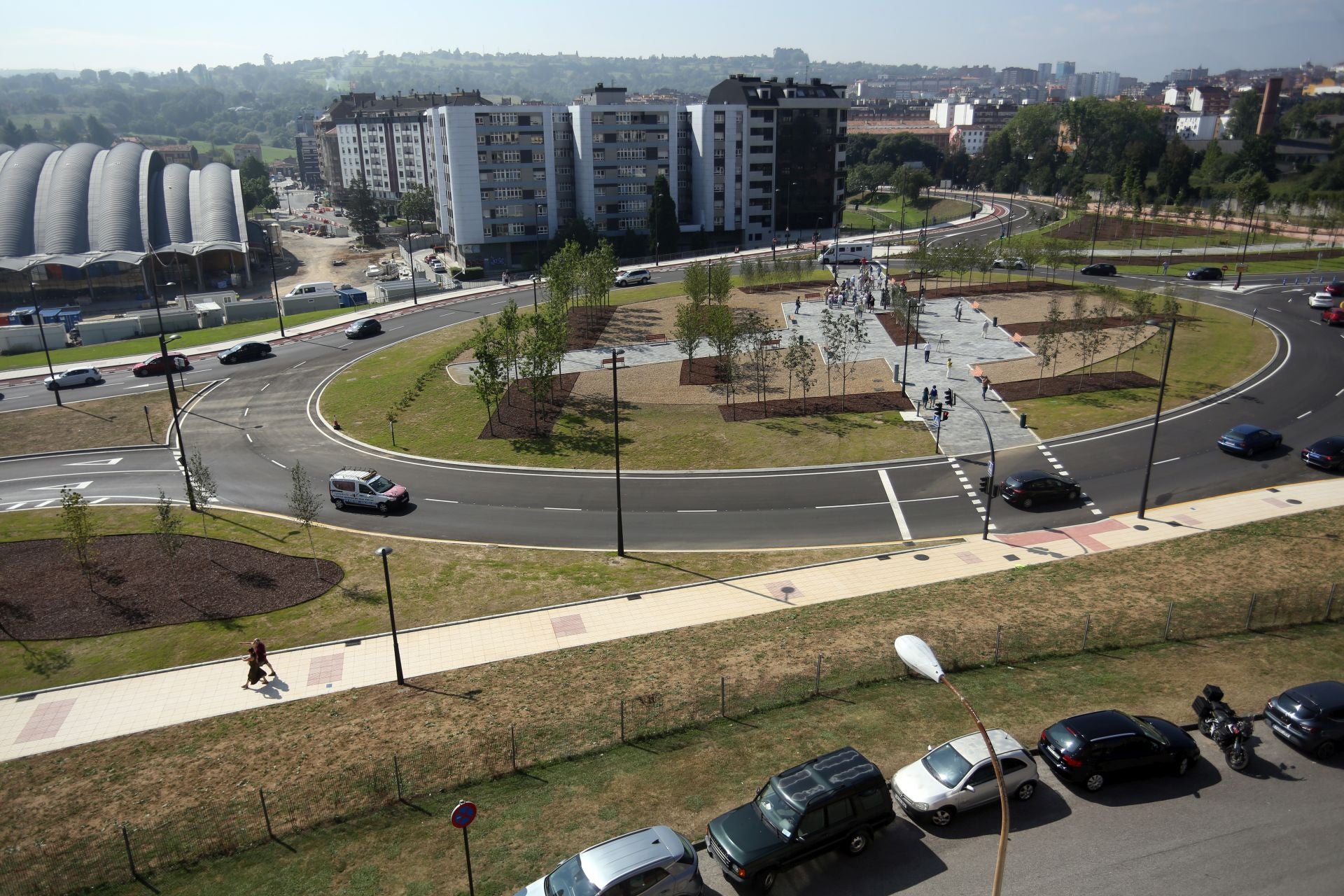 Oviedo estrena la rotonda de Santullano