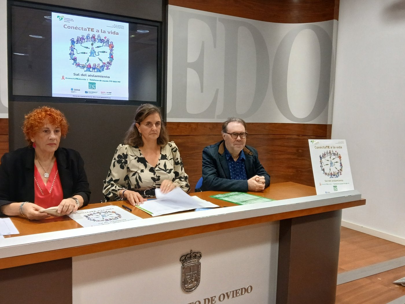 Ladis García del Real, María Velasco y Neto, en la presentación.