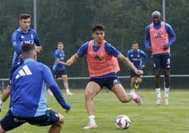 Colombatto, durante un entrenamiento en El Requexón.