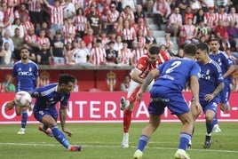 Campuzano anotó en esta jugada el tercer y definitivo gol que sentenciaba el derbi.