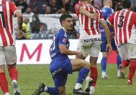 Seoane, en el partido contra el Sporting disputado el pasado sábado en El Molinón.