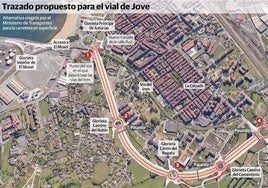 El vial de Jove plantea una obra en tres fases y el desvío temporal de camiones por Eduardo Castro