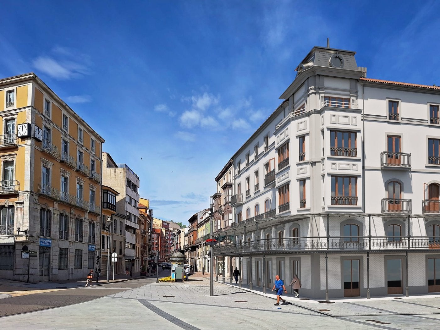 Infografía del aspecto que presentará el edificio del Café Colón tras la rehabilitación.