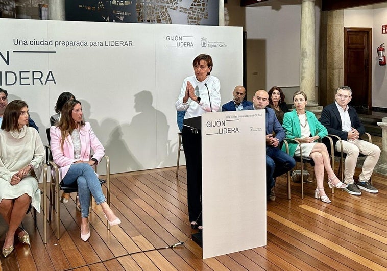 Carmen Moriyón, durante la presentación de Gijón Lidera.