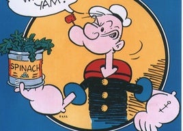 Imagen de Popeye con una lata de espinacas.