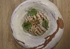 El rabo de toro, presentado en forma de donut.