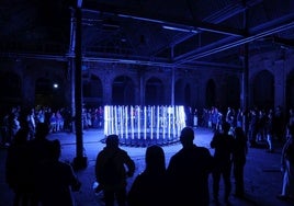 Una de las actividades desarrolladas en la Fábrica de Armas durante la Noche Blanca de Oviedo.