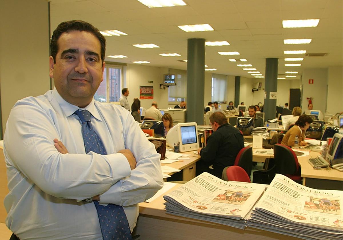 Juan Carlos Martínez Gauna, en la Redacción de EL COMERCIO en su etapa como director.