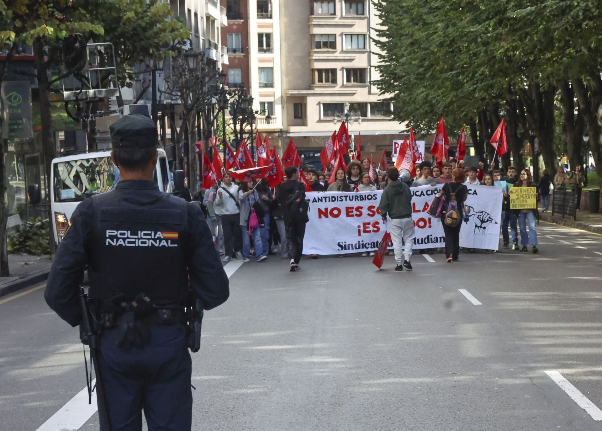 Movilización de estudiantes en Asturias para exigir los modelos de la Selectividad