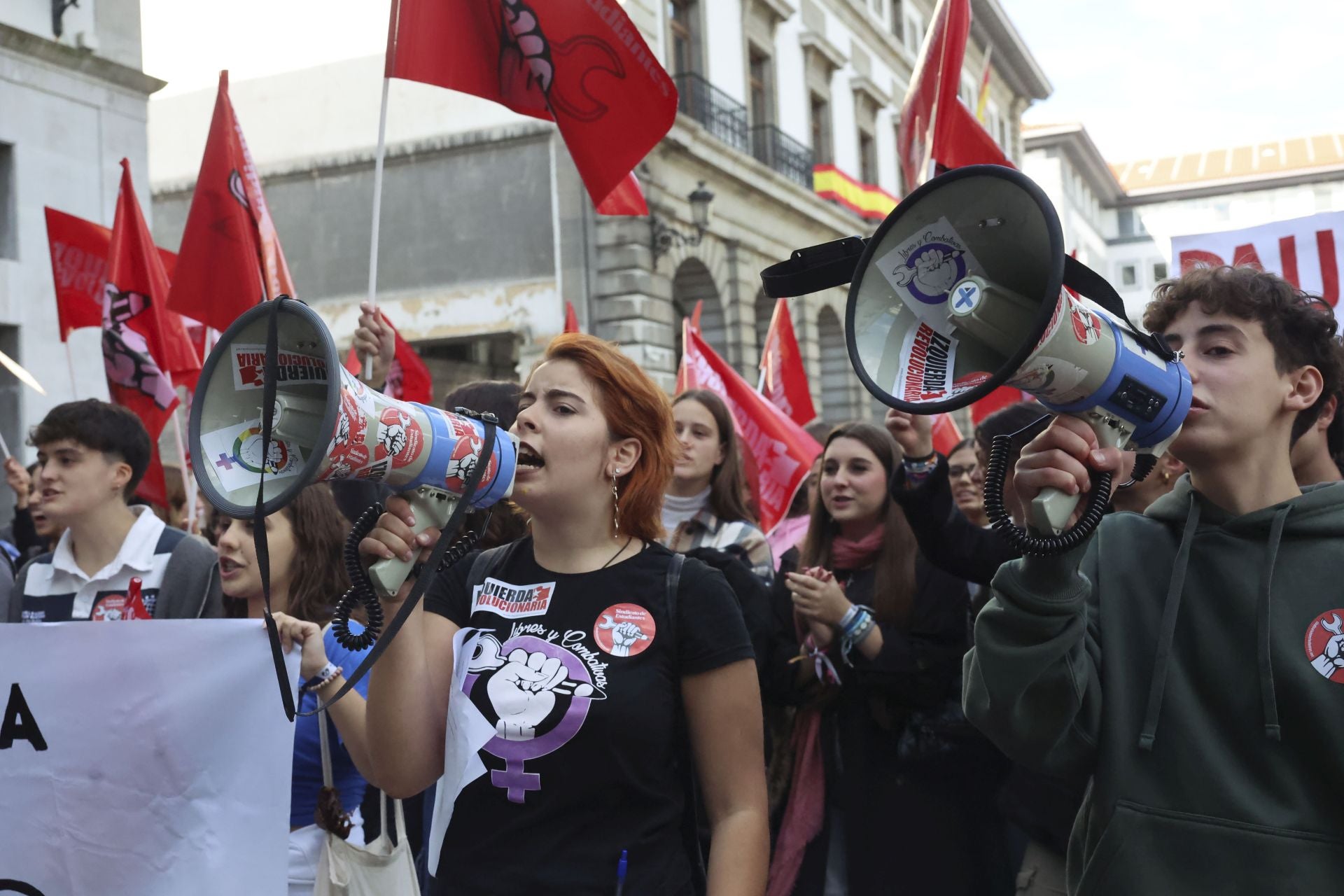 Movilización de estudiantes en Asturias para exigir los modelos de la Selectividad