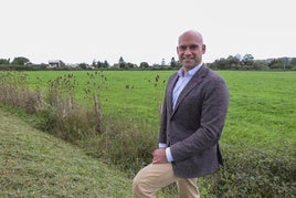 Jesús Martínez Salvador, en los terrenos para la ampliación del Parque Tecnológico.