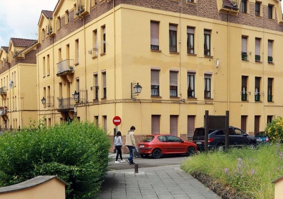 El langreano barrio de Urquijo, en La Felguera.