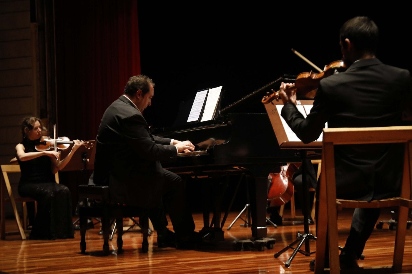 Melani Mestre, ayer al piano en la Casa de Cultura.