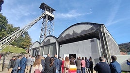 Acto de inauguración de la segunda fase del distrito de calor de Hunosa en el pozo Fondón.