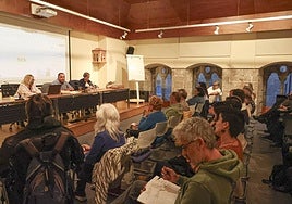 El concejal de Participación Ciudadana de Avilés, Pelayo García, dirigió la reunión del plenario de consejos de zona.