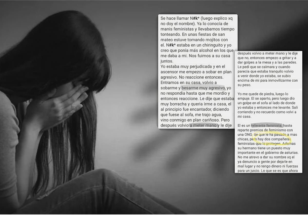 La denunciante del asesor de IU en Oviedo: «Sé que le ha pasado a más chicas, pero hay dos compañeras feministas que lo protegen»