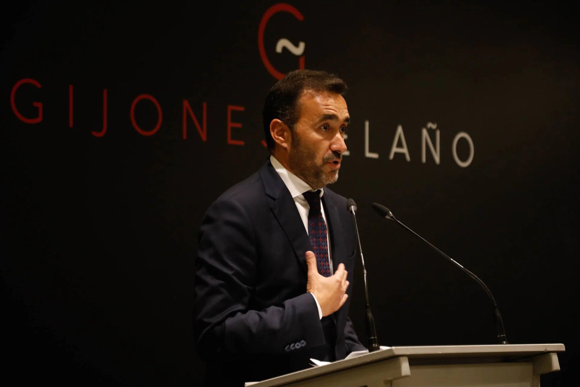 Juanma Castaño, en el acto en el que recibió el premio Gijonés del Año el pasado mes de septiembre.