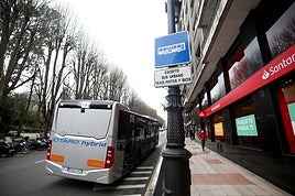 El carril bus de la calle Conde Toreno.