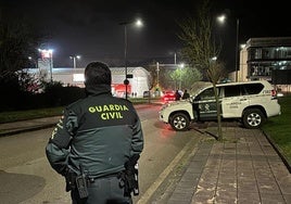 Guardia Civil en Luanco el pasado lunes.