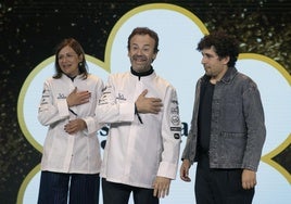 Esther Manzano, Nacho Manzano y Jesús Sánchez, sobrino de este.