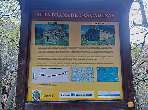 Cartel PR junto al cuál comienza la ruta