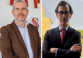 Mario Vigil, actual presidente del Club Hípico Astur de Gijón, y Alejandro Álvarez, aspirante.