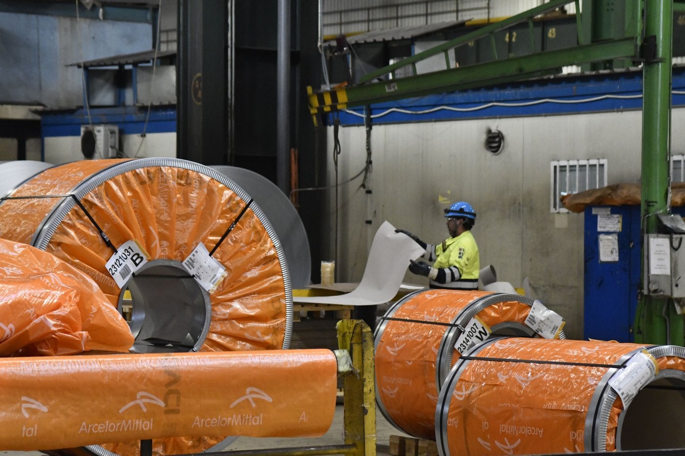 Línea de galvanizado de Avilés en donde se produce la marca propia Magnelis.