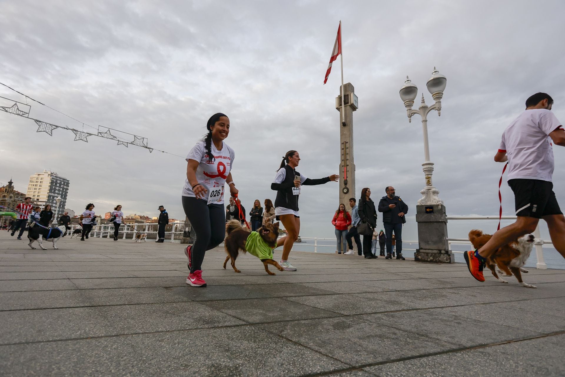 Zancadas de solidaridad: las imágenes de la carrera anti-sida en Gijón