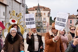 Momento de la manifestación que tuvo lugar el domingo.