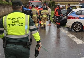 Dispositivo de emergencias en el lugar del accidente.