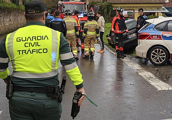 Dispositivo de emergencias en el lugar del accidente.
