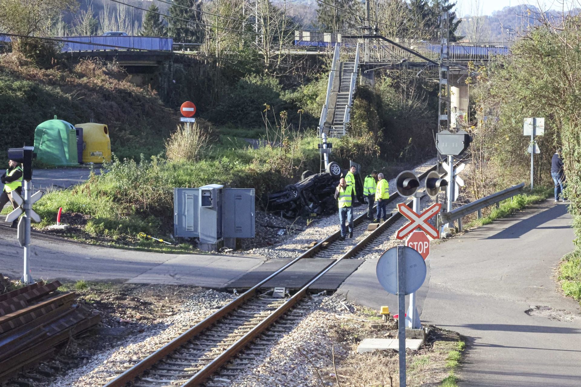 Trágico accidente en Langreo: muere un conductor arrollado por un tren