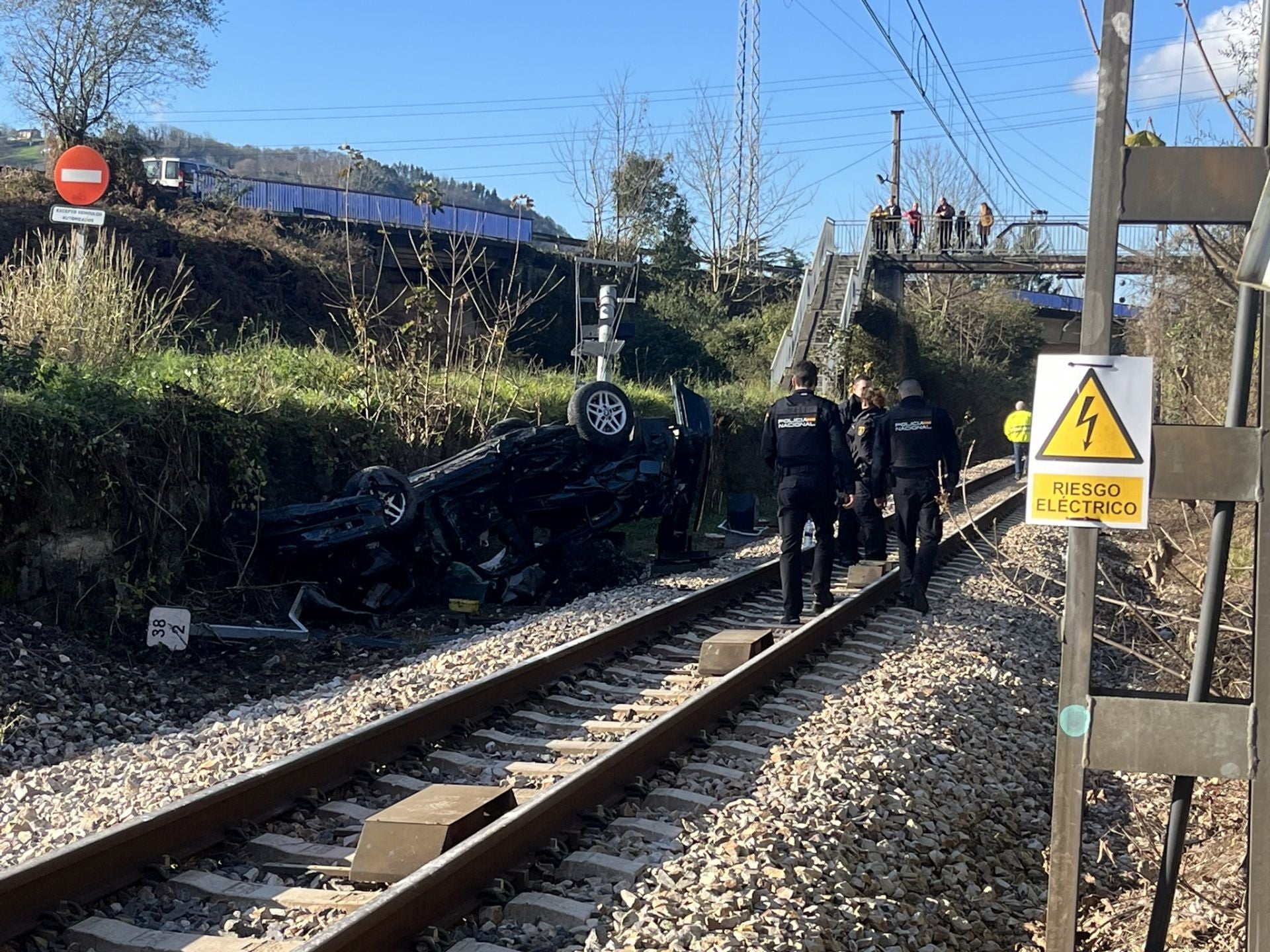Trágico accidente en Langreo: muere un conductor arrollado por un tren