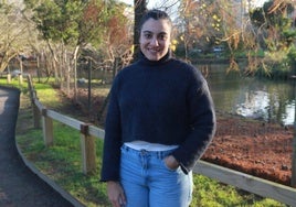 Alejandra Argüelles, ayer, en el parque Isabel La Católica.