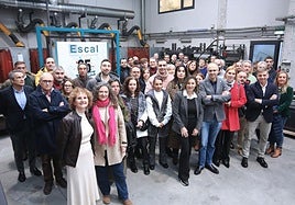 La plantilla de Escal, durante la celebración del 25 aniversario.