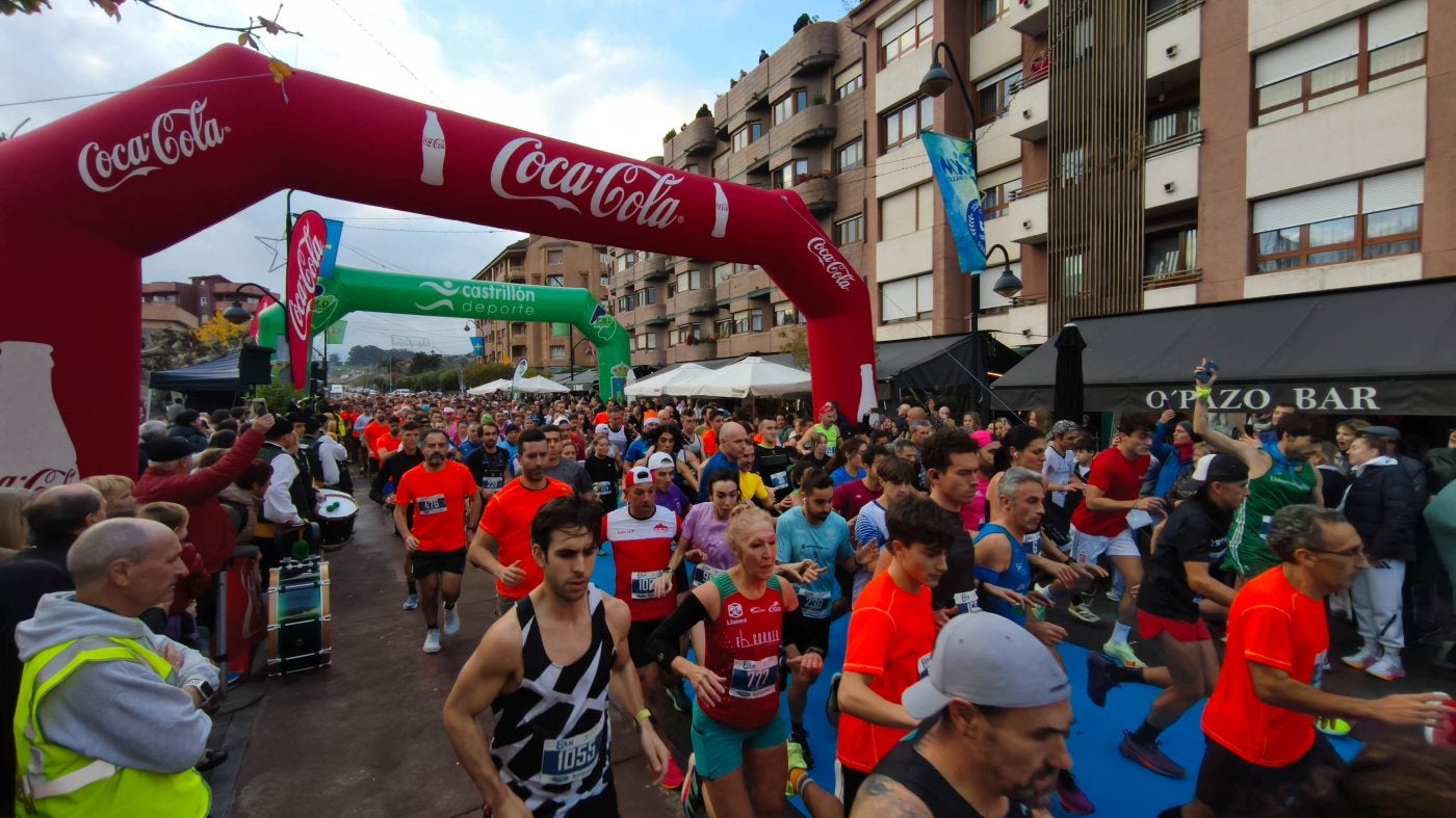 Más de un millar de atletas tomaron la salida ayer en la prueba absoluta de los 8 Kilómetros de Castrillón.