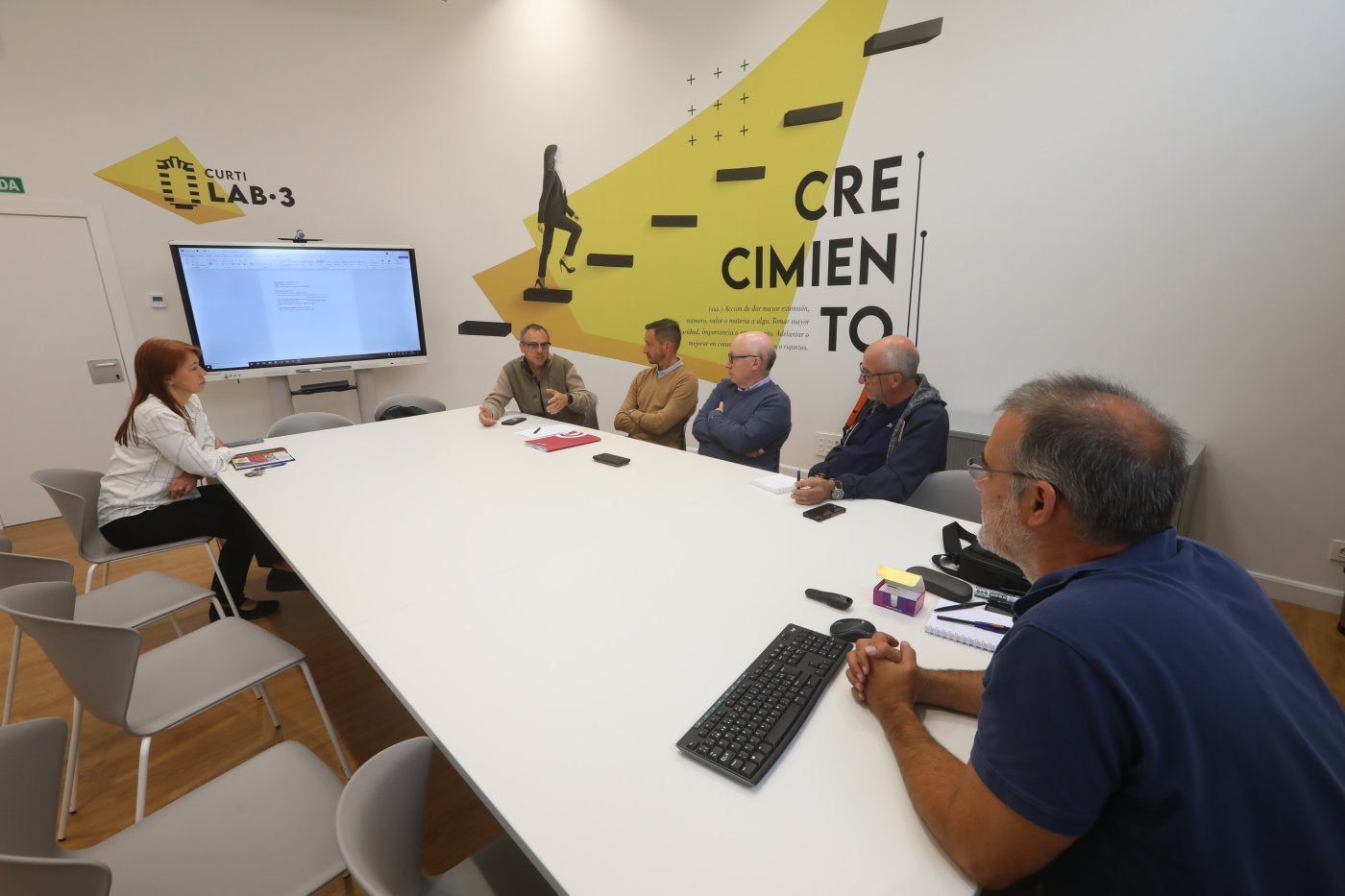 Empresarios de La Curtidora, en una sesión formativa.