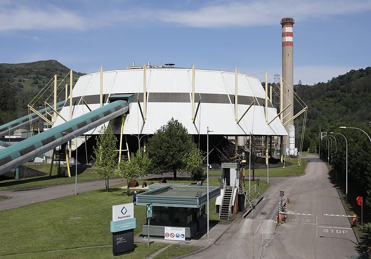 Instalaciones de la central térmica de La Pereda, en Mieres.