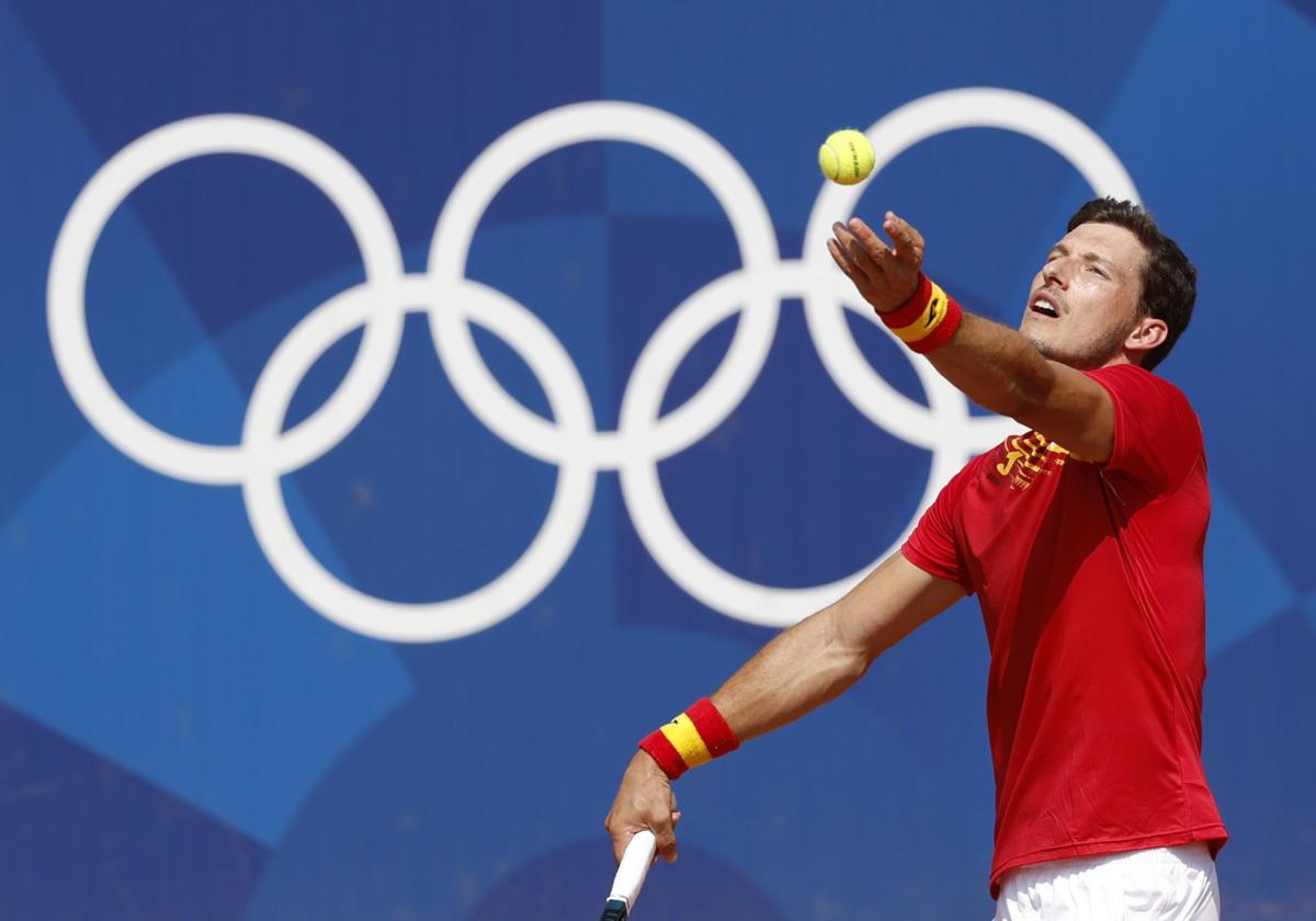 El tenista Pablo Carreño, durante un partido.