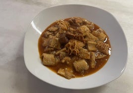 Plato de callos de La Tabernilla de Oviedo, vigente campeona del concurso