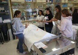 Alumnas del Centro Integrado de Formación Profesional (CIFP) de Cerdeño, en Oviedo.