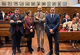 Por la izquierda, Ángel Espiniella, Cristina Isabel López, Borja del Campo y Javier Fernández Teruelo.