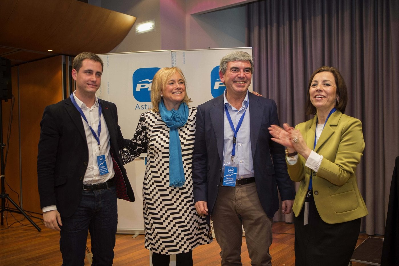 2015.David González Medina, Mercedes Fernández, Mariano Marín y Ángeles Fernández-Ahúja, tras la elección de Marín en un congreso extraordinario celebrado tras la anulación del anterior, que eligió a Medina.