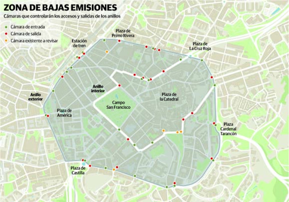 La implantación de la Zona de Bajas Emisiones de Oviedo avanza con lectores de matrícula y 2.300 encuestas