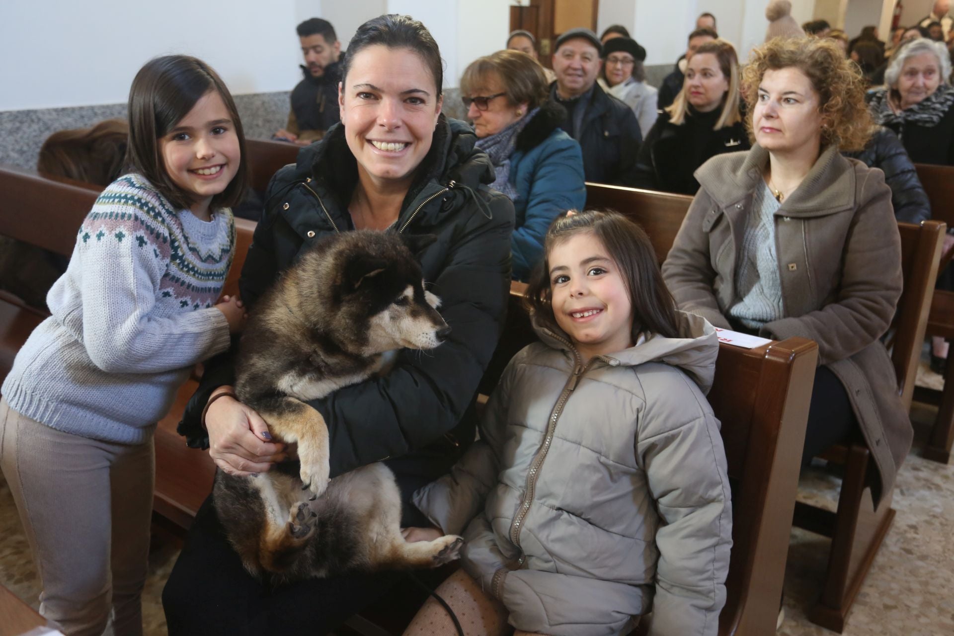 San Antón en Lugones: perros, gatos, conejos, hámsteres y periquitos reciben su bendición