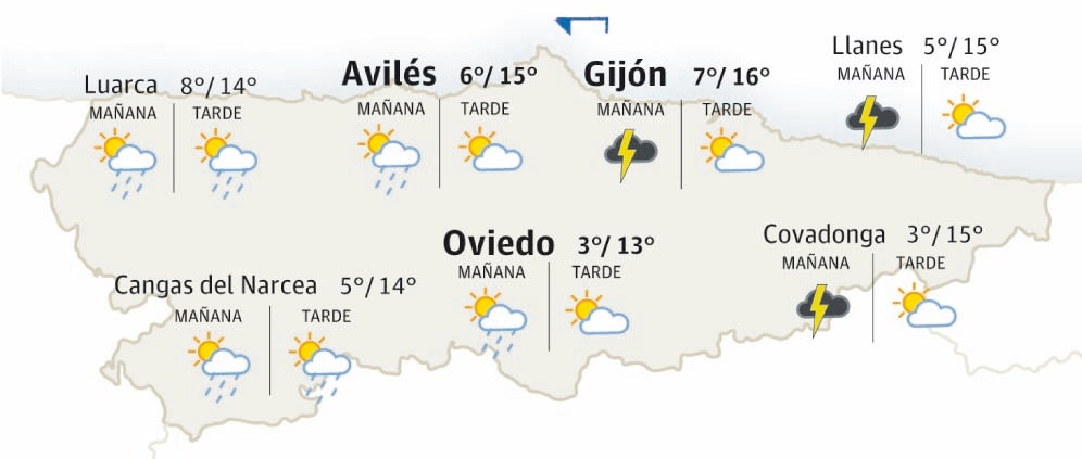 El tiempo en Asturias: esta es la previsión para este lunes, 20 de enero